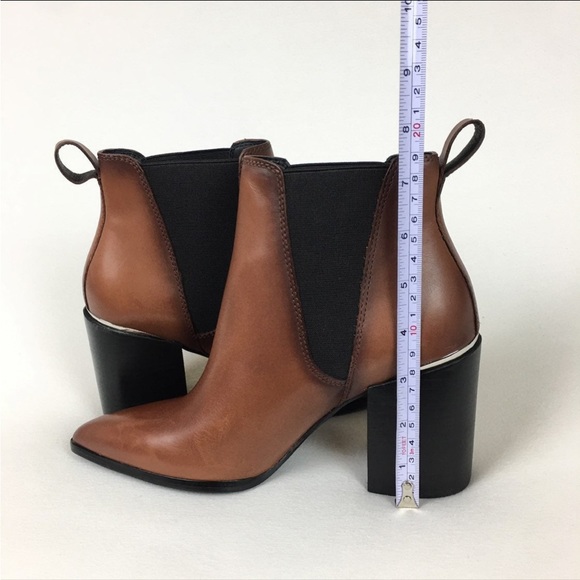 Steve Madden Knoxi brown Leather western Bootie chunky heel women 8 new no box - Picture 7 of 8